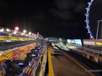Singapour 2017 projecteurs pour le grand prix de Formule 1