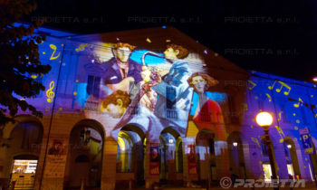 Projection des œuvres d'art de Giampaolo Talani