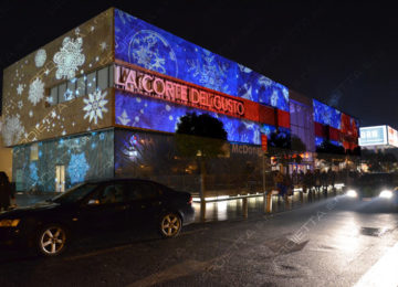 Projections de Noël pour centres commerciaux