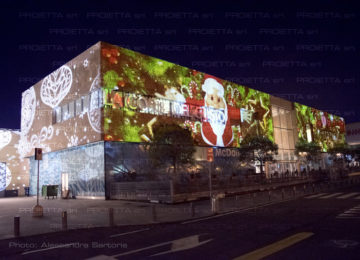 Projections de Noël pour centres commerciaux
