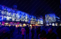 Projection du bois enchanté Piazza Duomo à Côme