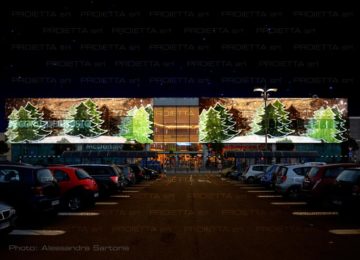 Projections de Noël pour centres commerciaux