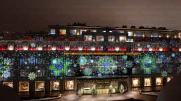 Moscou Centre commercial Tsum - Projections de Noël