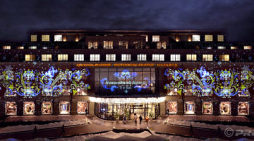 Moscou Centre commercial Tsum - Projections de Noël