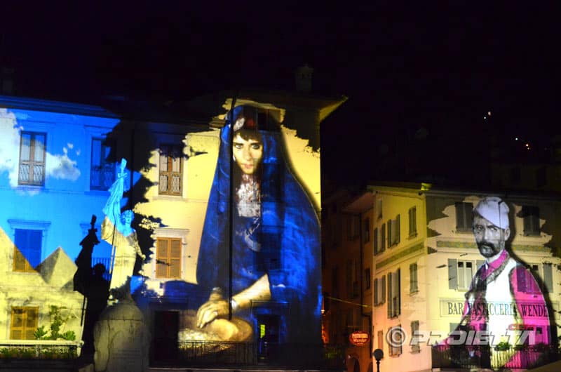 Projections Scénographiques d'œuvres de Giorgio Oprandi à Lovere