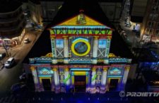 Video mapping sulla chiesa  di Giaveno