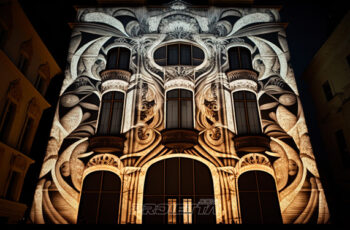 Projections cartographiées décoratives
