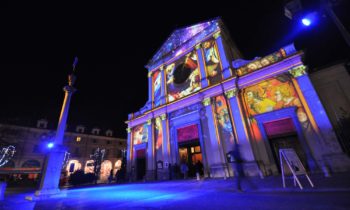 Video mapping sulla chiesa di Giaveno