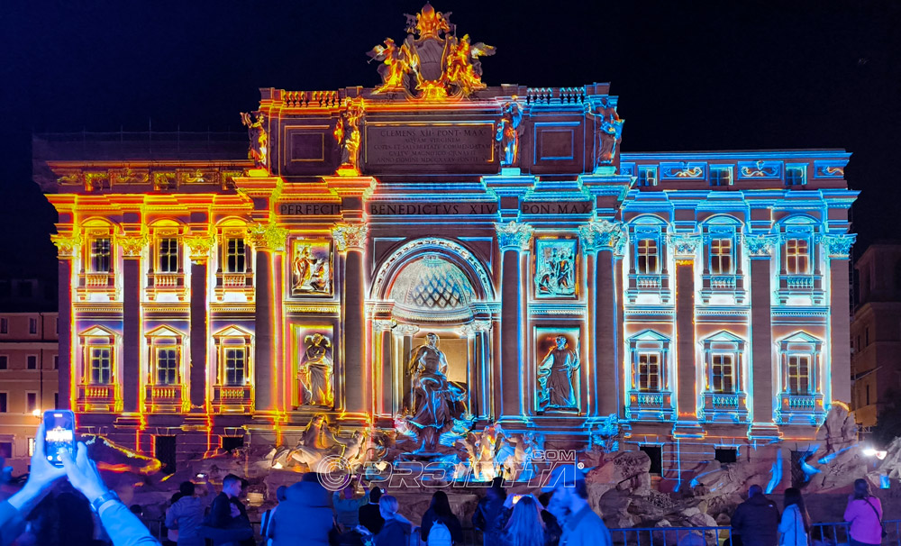 3D Videomapping fontana di Trevi a Roma